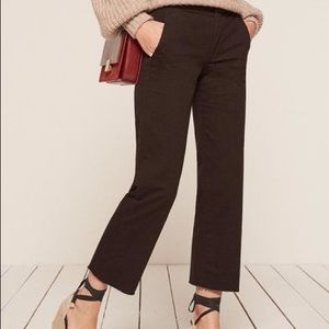 REFORMATION work pants, black, size 26